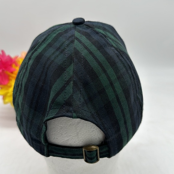 Love Your Melon Blackwatch Plaid Blue Green Black Baseball Cap Hat Adjustable - Picture 3 of 5